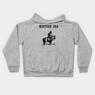 Western Era - Cowboy on Horseback 3 Kids Hoodie